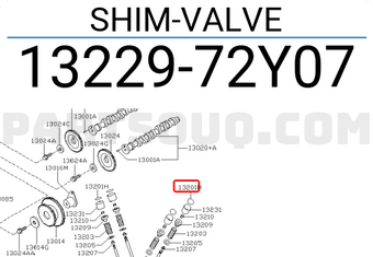 Nissan 1322972Y07 SHIM-VALVE