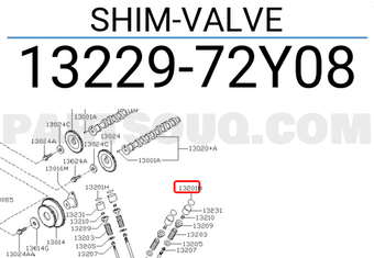 Nissan 1322972Y08 SHIM-VALVE