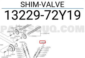 Nissan 1322972Y19 SHIM-VALVE