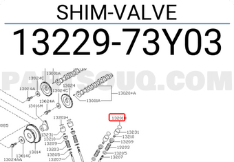 Nissan 1322973Y03 SHIM-VALVE