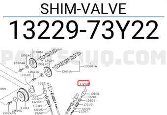 Nissan 1322973Y22 SHIM-VALVE