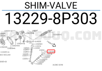 Nissan 132298P303 SHIM-VALVE