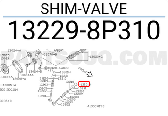 Nissan 132298P310 SHIM-VALVE