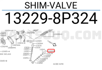 Nissan 132298P324 SHIM-VALVE
