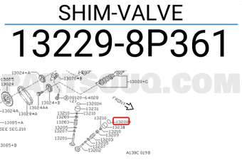 Nissan 132298P361 SHIM-VALVE