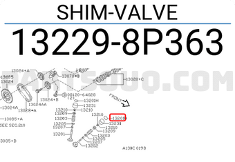 Nissan 132298P363 SHIM-VALVE