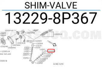 Nissan 132298P367 SHIM-VALVE