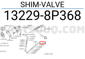 Nissan 132298P368 SHIM-VALVE