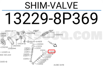 Nissan 132298P369 SHIM-VALVE