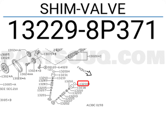Nissan 132298P371 SHIM-VALVE
