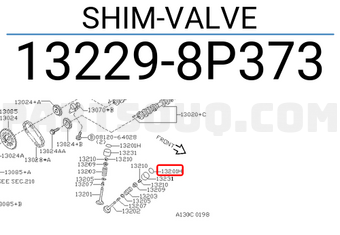 Nissan 132298P373 SHIM-VALVE