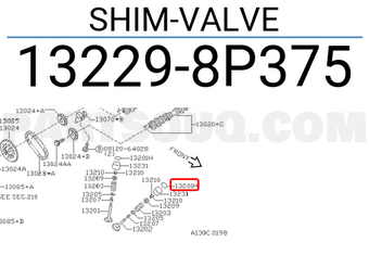 Nissan 132298P375 SHIM-VALVE