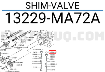 Nissan 13229MA72A SHIM-VALVE