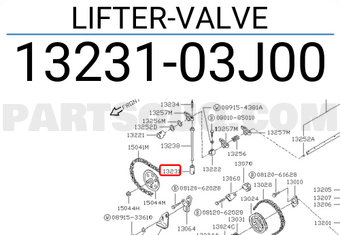Nissan 1323103J00 LIFTER-VALVE