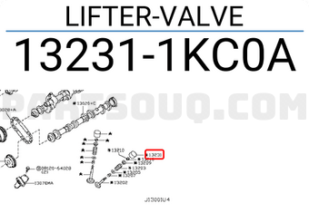Nissan 132311KC0A LIFTER-VALVE