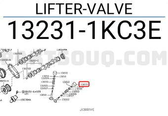 Nissan 132311KC3E LIFTER-VALVE