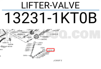 Nissan 132311KT0B LIFTER-VALVE