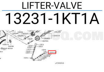 Nissan 132311KT1A LIFTER-VALVE