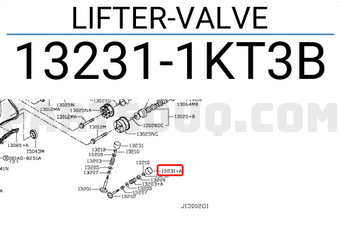 Nissan 132311KT3B LIFTER-VALVE