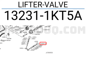 Nissan 132311KT5A LIFTER-VALVE