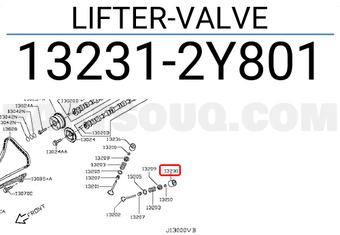 Nissan 132312Y801 LIFTER-VALVE