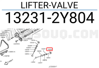 Nissan 132312Y804 LIFTER-VALVE