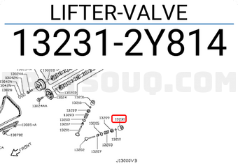 Nissan 132312Y814 LIFTER-VALVE