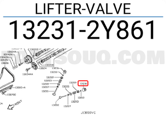Nissan 132312Y861 LIFTER-VALVE