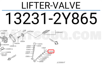 Nissan 132312Y865 LIFTER-VALVE