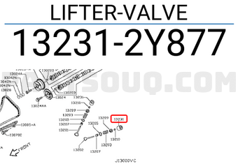 Nissan 132312Y877 LIFTER-VALVE