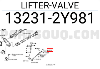 Nissan 132312Y981 LIFTER-VALVE