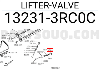 Nissan 132313RC0C LIFTER-VALVE
