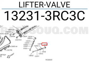 Nissan 132313RC3C LIFTER-VALVE