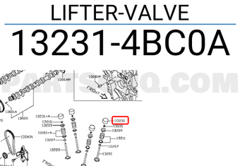 Nissan 132314BC0A LIFTER-VALVE