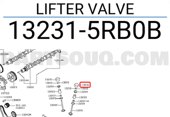 Nissan 132315RB0B LIFTER VALVE