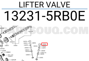 Nissan 132315RB0E LIFTER VALVE
