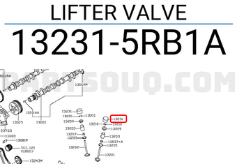 Nissan 132315RB1A LIFTER VALVE