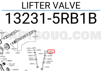 Nissan 132315RB1B LIFTER VALVE