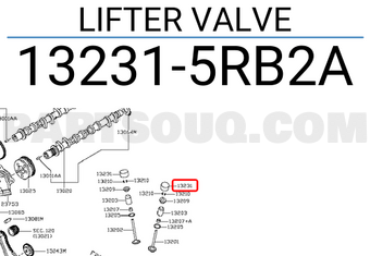 Nissan 132315RB2A LIFTER VALVE