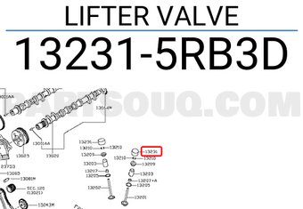 Nissan 132315RB3D LIFTER VALVE