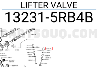 Nissan 132315RB4B LIFTER VALVE
