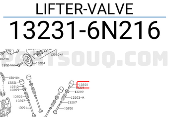 Nissan 132316N216 LIFTER-VALVE