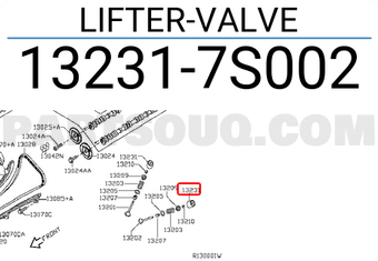Nissan 132317S002 LIFTER-VALVE