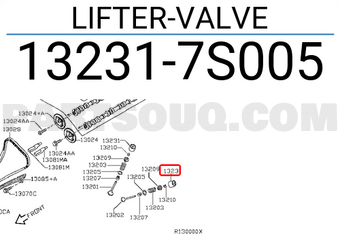 Nissan 132317S005 LIFTER-VALVE