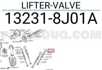 Nissan 132318J01A LIFTER-VALVE