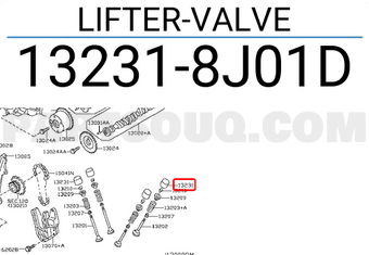 Nissan 132318J01D LIFTER-VALVE