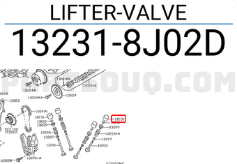 Nissan 132318J02D LIFTER-VALVE