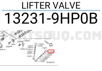 Nissan 132319HP0B LIFTER VALVE