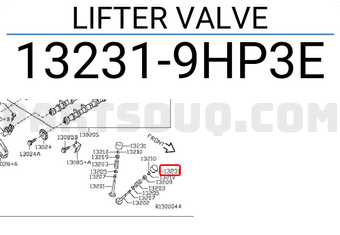 Nissan 132319HP3E LIFTER VALVE