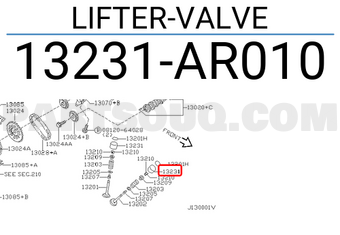 Nissan 13231AR010 LIFTER-VALVE
